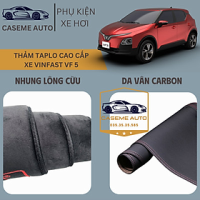 [VINFAST VF 5] Thảm Taplo 3 Lớp Dành Cho Xe VINFAST VF 5, Nhung Lông Cừu Và Da Vân Carbon Cao Cấp - Hàng Chính Hãng