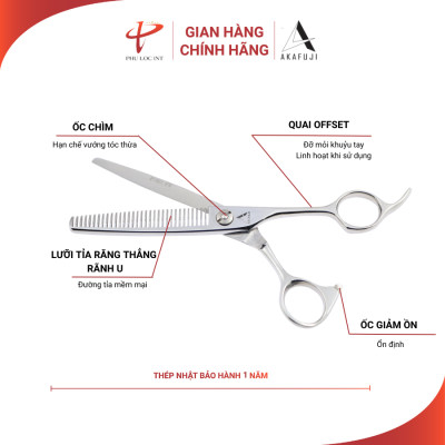 Kéo tỉa tóc VIKO TA-322 răng thẳng (size 6.0 inches)