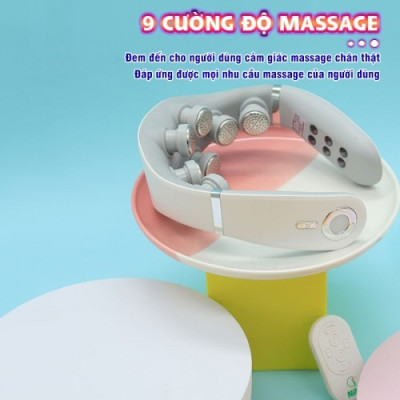 Máy massage cổ xung điện Nikio NK-131 - 8 điện cực, 2 miếng dán, HDSD bằng giọng nói
