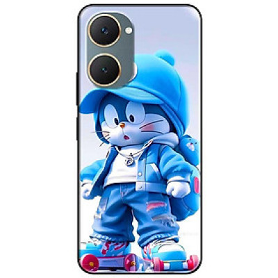 Ốp lưng cho Vivo Y03 - Y03T - Y18 - Y18S - Y18T - Y27 5G - Y28 4G - Y36 - Mèo Xanh Trượt PATIN - Hàng Chính Hãng