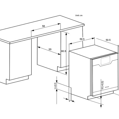 Máy rửa bát Spelier SP-08 UOZ - Hàng Chính Hãng