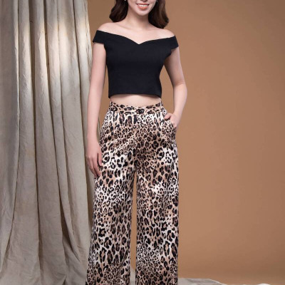 Quần tây beo lụa cát ống rộng LM112429 [BST Da Beo]