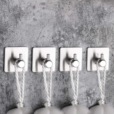 Combo 4 móc dán tường inox 304 HOBBY Home Decor TV160-4 có keo dán