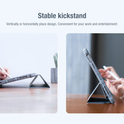 Bao da cao cấp cho iPad 10.2 inch 2019/2020 hàng chính hãng Nillkin Bumper Leather có nắp bảo vệ camera