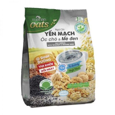 Combo 3 túi: Ngũ Cốc Óc Chó Mè Đen+Gạo Lức Huyết Rồng+Yến Mạch Hạnh Nhân[ít đường 400gr](Tặng Kèm 2 Túi Yến Mạch 150G)