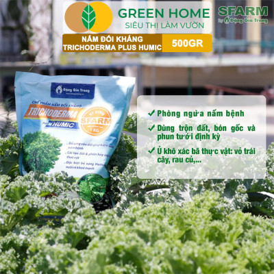 Nấm Đối Kháng Trichoderma Plus Humic GreenHome, Bao 500gr, Ủ Phân Hữu Cơ, Ủ Rác, Bổ sung Axit Humic