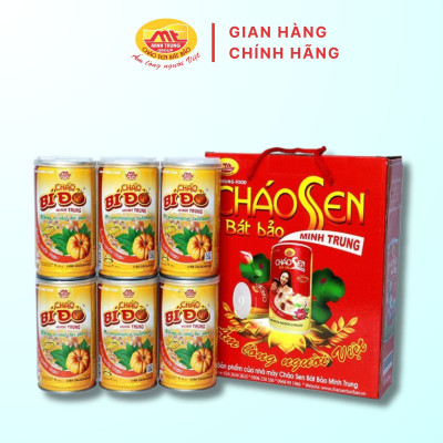 Cháo bí đỏ Minh Trung 365g - Cháo Bí Đỏ 6 (combo 6 lon)