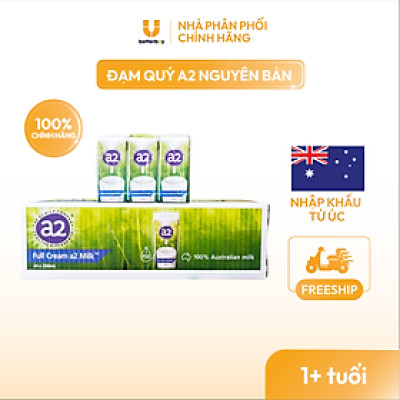 Thùng 24 Hộp Sữa Tươi Nguyên Kem Tiệt Trùng a2 Milk - a2 Milk UHT