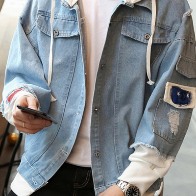 Áo khoác jeans nam hoodie AB05