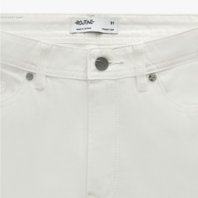 Quần Jean Nam ROUTINE Ống Suông Trơn Form Straight Crop - 10S23DPA018 | LASTORE MENSWEAR