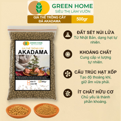 Đất Akadama Mềm Greenhome, Giá Thể Bonsai, Kiểng Lá, Sen Đá, Phân Nền Thủy Sinh, Nhiều Dưỡng Chất