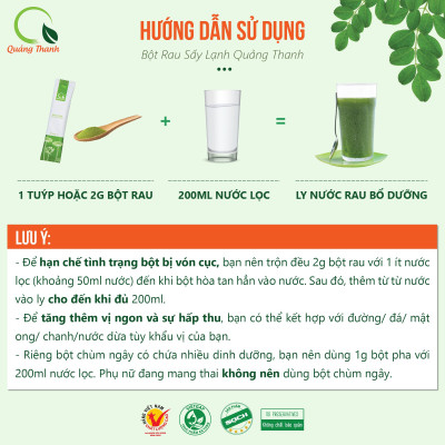 Bột Cần Tây Sấy Lạnh Nguyên Chất Quảng Thanh Hộp 30g - Hỗ trợ giảm cân, giảm mỡ bụng, giảm mụn, giảm gút
