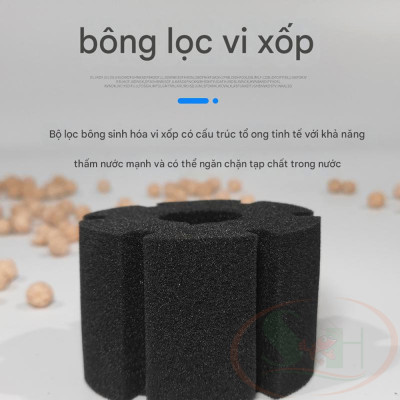 Lọc bio Fish Tank Pneumatic Filter SYJ-80 3in1 sủi vi sinh bể cá tép thủy sinh cảnh