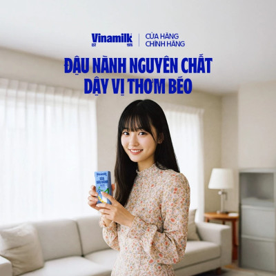 Thùng 48 hộp sữa đậu nành sữa tươi ít đường Vinamilk 180ml