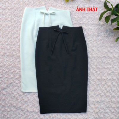 Chân Váy Bút Chì New Design Lưng Cao ,Ôm  Body Thanh lịch Công Sở Vải Kaki Thun Co Giãn