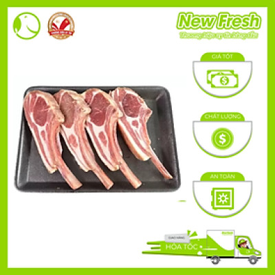 Sườn Cừu Úc Có Xương Cắt Kiểu Pháp Cắt Lát - Khay 1Kg 