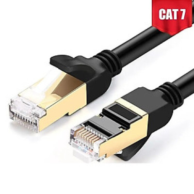 Ugreen UG11273NW107TK 10M màu Đen Cáp mạng LAN CAT7 STP chống nhiễu - HÀNG CHÍNH HÃNG