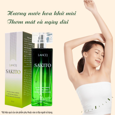 Xịt Khử Mùi Hôi Nách SAKITO LANCEJ 50ml, Khử Mùi Toàn Thân, Ngăn Tiết Mồ Hôi, Lưu Hương Suốt 24H
