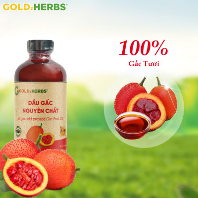 Dầu gấc ép lạnh nguyên chất GoldzHerbs – Chai 120ml/ 250ml