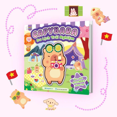 Sách - Tranh Đồ Chơi Bóc Dán Sticker Capybara Cho Bé - Combo 3 Cuốn - Megabook