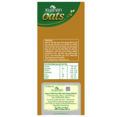 Combo 2 túi: Ngũ Cốc Yến Mạch Hạnh Nhân Hạt Chia 400G + NC Yến Mạch Óc Chó & Mè Đen 400G[ít đường](Tặng Kèm 1 Túi Yến Mạch 150G)