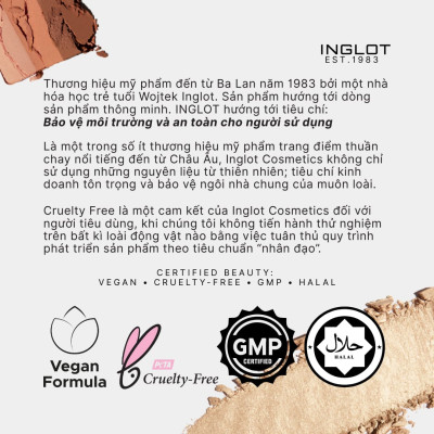 Kem Má Hồng Thuần chay Inglot Cream Blush (5ml)
