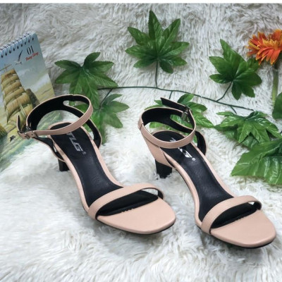 Sandal cao gót nữ quai ngang hot trend  trẻ trung 20824