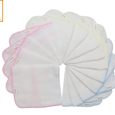 Set 10 Khăn gạc sơ sinh G10 nhỏ vắt sổ BABIBOO - BK01
