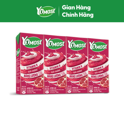 Thùng 48 Hộp Sữa Chua Lên Men Tự Nhiên Yomost Trái Lựu (170ml/Hộp)