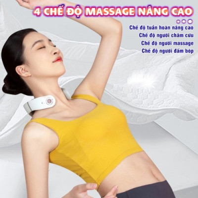 Máy massage cổ xung điện Nikio NK-131 - 8 điện cực, 2 miếng dán, HDSD bằng giọng nói