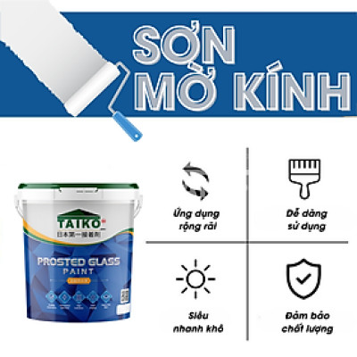 18 Kg Keo Sơn Mờ Kính Chống Nhìn Trộm TAIKOMI, Keo Sơn Bóng Mờ Kính Văn Phòng, Mờ Kính Cửa Sổ, Nhà Tắm, Phòng Ngủ
