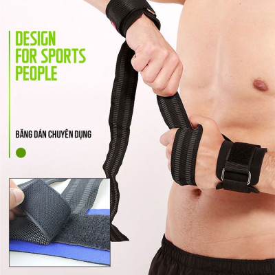 Dây kéo lưng trợ lực cổ tay AOLIKES 7638 nâng tạ tập gym sports fitness protection help wristbands