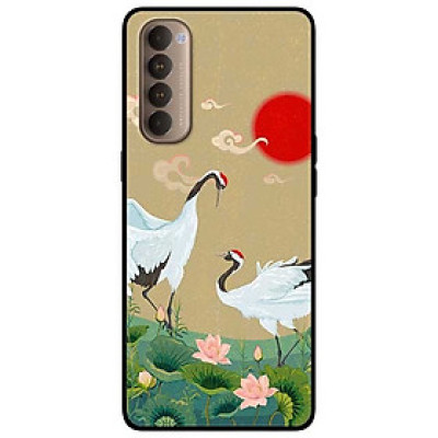 Ốp lưng dành cho Oppo Reno 4 Pro mẫu Hạc Đầu Đỏ