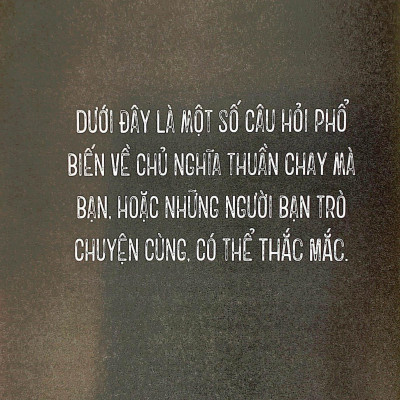 The Little Book Of The Veganism - Chủ Nghĩa Thuần Chay