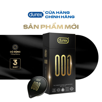 [Mới] Bao cao su Durex 001 Siêu Mỏng, Hộp 3 Bao Mới Ra Mắt