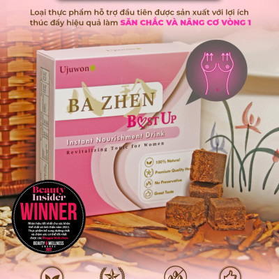 [QUÀ 20.10] Nước Uống Thảo Mộc Giảm Đau Bụng Kinh Hiệu Quả, Tăng Kích Cỡ Vòng 1, Thon Gọn Sắc Vóc Ba Zhen Ujuwon Bust Up (Hộp 8 Gói)
