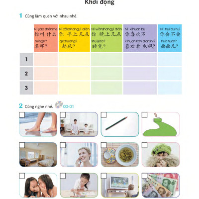 Sách - Combo: Trọn bộ giáo trình chuẩn YCT Tập 1-2-3-4-5-6 +DVD