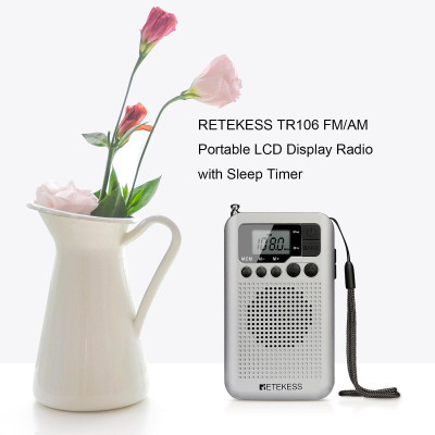 Radio Retekess TR106 FM / AM di động với màn hình LCD