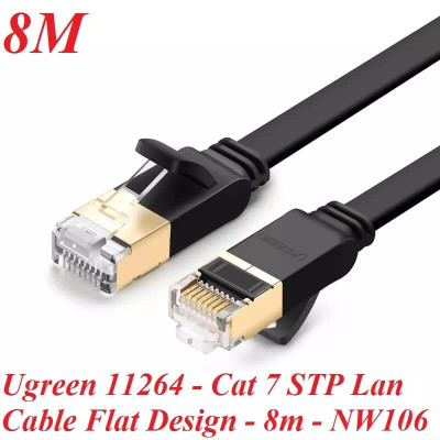 Ugreen UG11264NW106TK 8M màu Đen Cáp mạng LAN CAT 7 ftp dây dẹp - HÀNG CHÍNH HÃNG