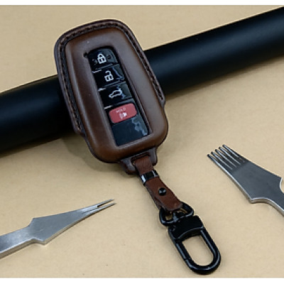 Bao da ép phom Handmade bọc chìa khóa xe ô tô TOYOTA da bò thât giá tận xưởng (có bán sỉ)