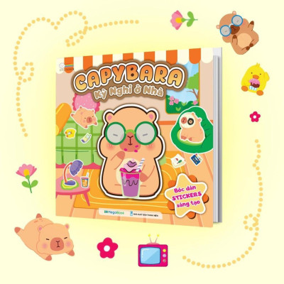 Sách - Tranh Đồ Chơi Bóc Dán Sticker Capybara Cho Bé - Combo 3 Cuốn - Megabook