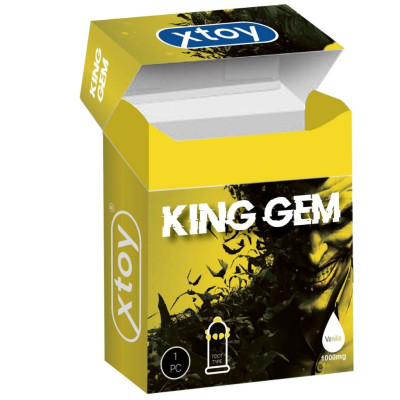 Bao cao su bi XTOY KING GEM 7 bi gai lớn, bcs tăng khoái cảm, nhiều gel bôi trơn, hương vani