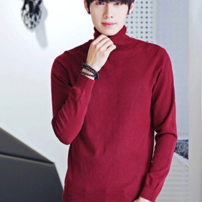 Áo thun len tay dài AT401 đỏ cổ cao