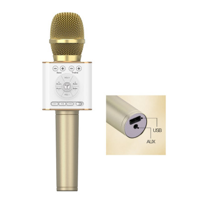 TOSING 04 Micrô Karaoke không dây Loa Bluetooth 2 trong 1 Hát & Ghi âm Máy hát KTV di động dành cho - Vàng