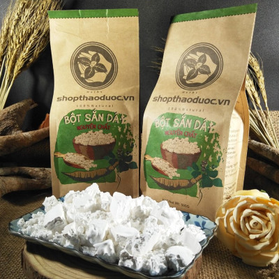 Combo 1 KG Bột Sắn Dây Nguyên Chất ( 2 Gói 500g - Tặng 1 Chai Tinh Dầu Sả Chanh 8ML ) - Chữa Đau Đầu - Nóng Sốt