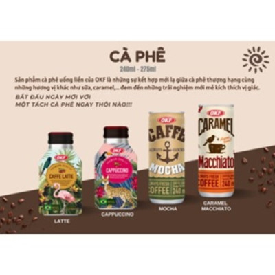 Cà phê đen OKF Hàn Quốc 390ML Không đường Brazil Arabica beans