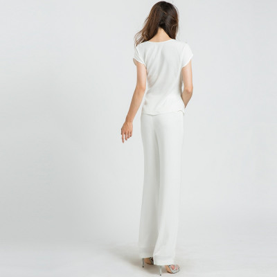 Quần Ống Suông Quần Tây Nữ Thời trang thiết kế Hity PAN032 (Trắng Kim Cương)