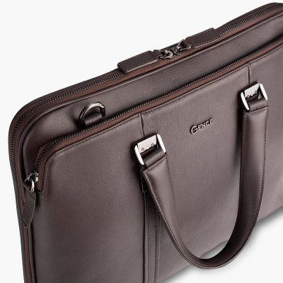 Túi Xách, Cặp Công Sở Thời Trang Nam Da Bò Swift Cao Cấp GCE26 Nâu