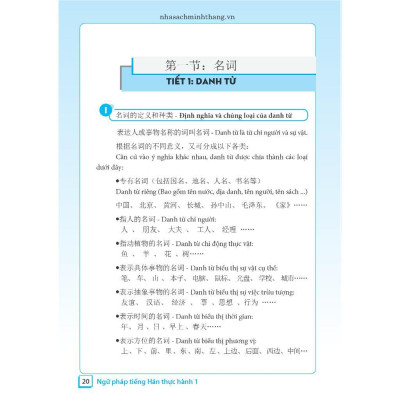 Sách - Ngữ Pháp Tiếng Hán Thực Hành - Tập 1 - Trình Độ Sơ Cấp - Trung Cấp - Minh Thắng