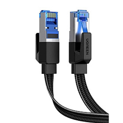 Ugreen UG40169NW190TK 1m 40Gbps 2000mhz dây dẹt Nylon Braided Màu Đen Cáp mạng Cat8 - HÀNG CHÍNH HÃNG